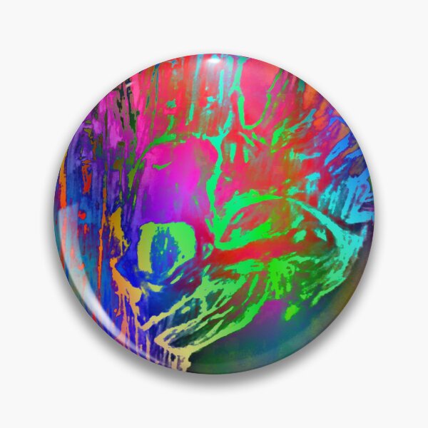 Item preview, "Electric Wind" Rainbow San Pedro Cactus Skull designed and sold by HofmannsStamps.