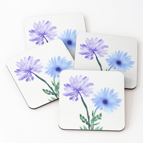 Item preview, Watercolor Flower - Blue and Purple designed and sold by Beastlykitty.