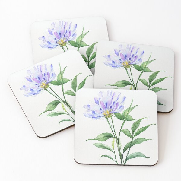 Item preview, Blue Watercolor Flower - Spotted designed and sold by Beastlykitty.