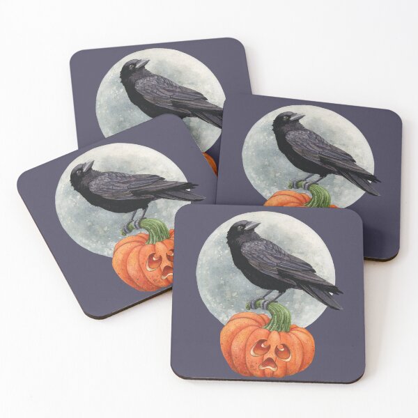 Item preview, Crow on Jack-O-Lantern designed and sold by Tracy Lizotte Studios.