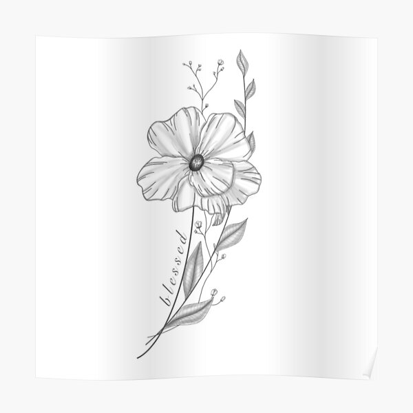Poppy Flower Tattoo Style Art Poster for Sale by FoxandCrow  Redbubble