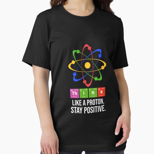 Artikel-Vorschau von DENKE WIE EIN PROTON BLEIBE POSITIV CHEMIE NERD CHEMIE, designt und verkauft von HelmutBlock.