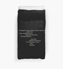 Woody Allen films Duvet Cover