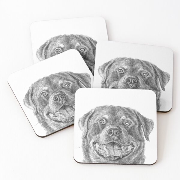 Aperçu de l'œuvre Heureux Rottie créée et vendue par chillaxcats.