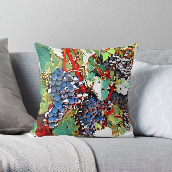 Grapes in Autumn Throw Pillow