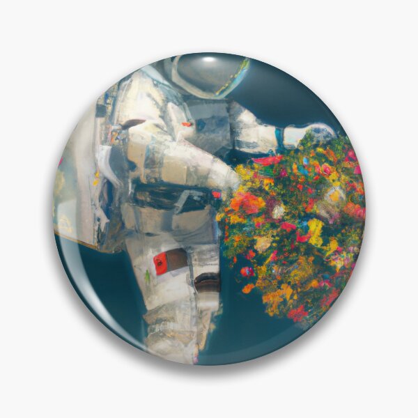 Item preview, astronaut in flower garden designed and sold by NdegCreate.