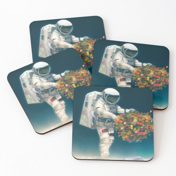 Item preview, astronaut in flower garden designed and sold by NdegCreate.