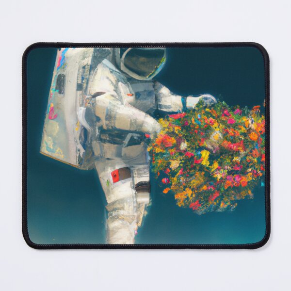 Item preview, astronaut in flower garden designed and sold by NdegCreate.