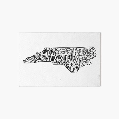 north carolina Art Board Print