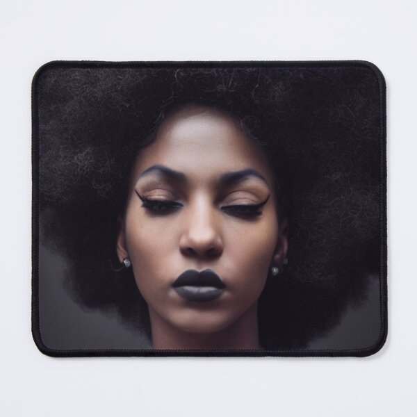 Item preview, Black Woman with Afro AI Generated Art designed and sold by botprompts.