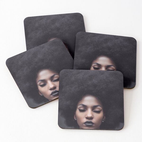 Item preview, Black Woman with Afro AI Generated Art designed and sold by botprompts.