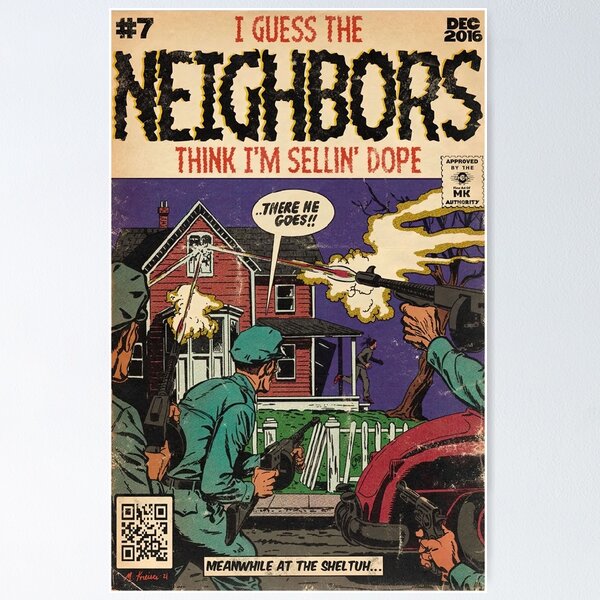 4 Your Eyez Only Album Neighbors Lyrics - I Guess The Neighbors Think I'm  Sellin' Dope Poster for Sale by Pierik-OnePerc