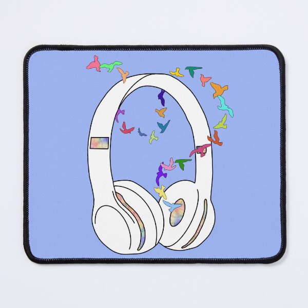 Item preview, Headphones Rainbow Birds designed and sold by Lenaartist.