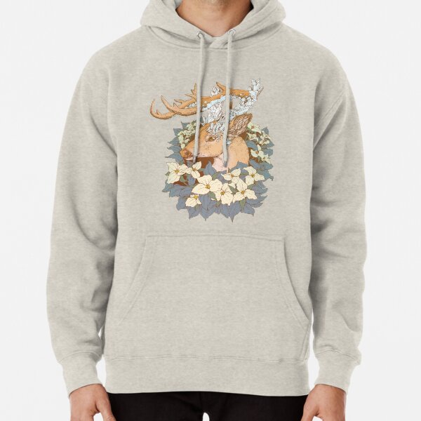 Non-typical Blue Quartz Buck Pullover Hoodie