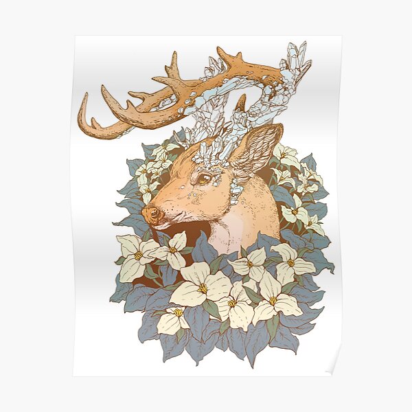 Non-typical Blue Quartz Buck Poster