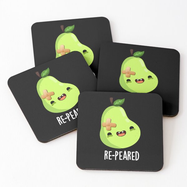 Item preview, Re-peared Funny Fruit Pear Puns (Dark BG) designed and sold by punnybone.