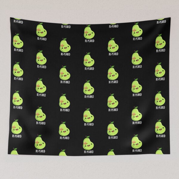 Item preview, Re-peared Funny Fruit Pear Puns (Dark BG) designed and sold by punnybone.