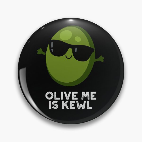 Item preview, Olive Me Is Kewl Cool Olive Puns (Dark BG) designed and sold by punnybone.