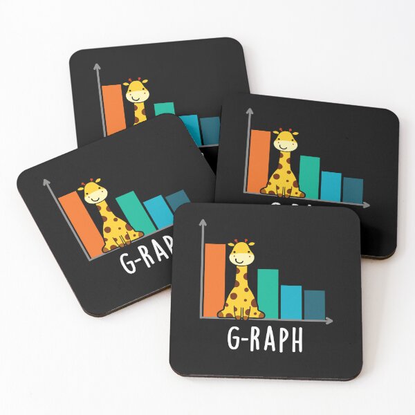 Item preview, G-raph Funny Giraffe Graph Puns (Dark BG) designed and sold by punnybone.