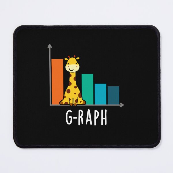 Item preview, G-raph Funny Giraffe Graph Puns (Dark BG) designed and sold by punnybone.