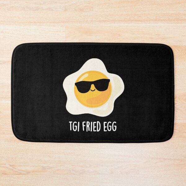 Item preview, TGI Fried Egg Funny Food Puns (Dark BG) designed and sold by punnybone.