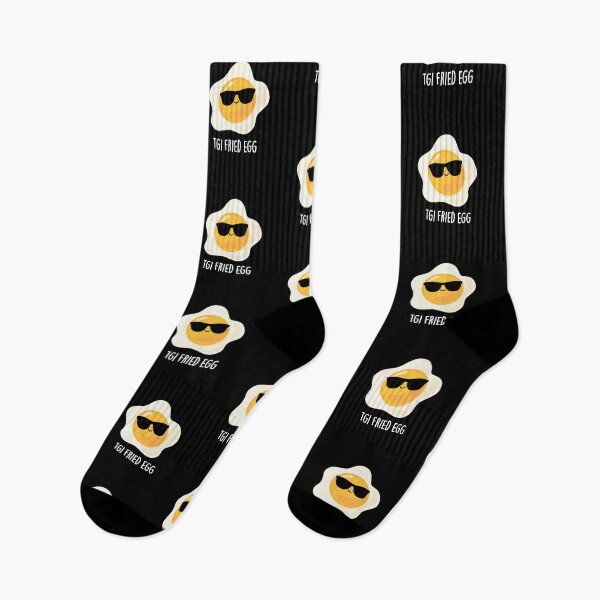 Item preview, TGI Fried Egg Funny Food Puns (Dark BG) designed and sold by punnybone.