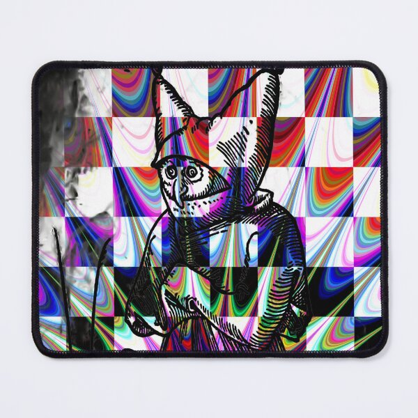 Item preview, Abstract trippy checkerboard guy designed and sold by HofmannsStamps.