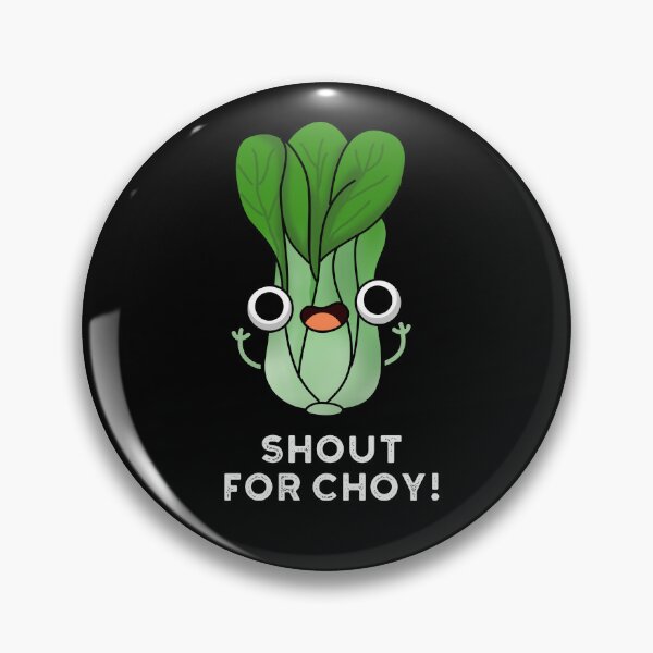 Item preview, Shout For Choy Funny Veggie Bok Choy Puns (Dark BG) designed and sold by punnybone.