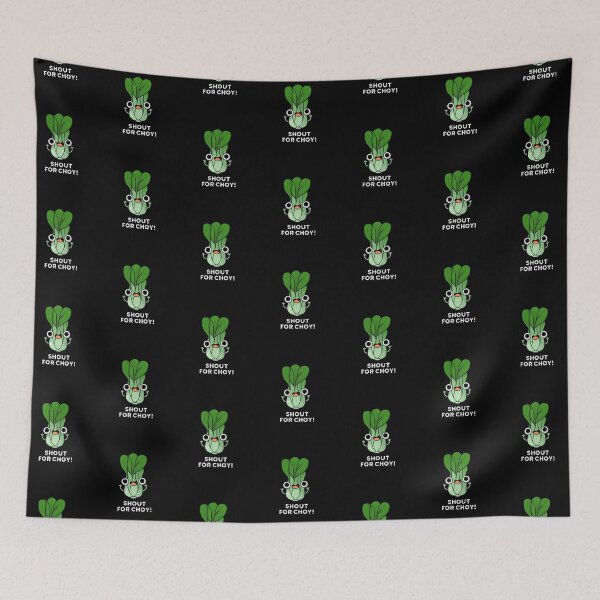 Item preview, Shout For Choy Funny Veggie Bok Choy Puns (Dark BG) designed and sold by punnybone.