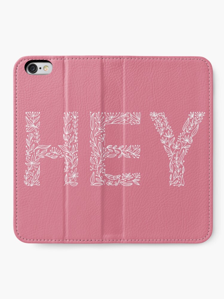 Alternate view of Pink Floral Pattern - Hey iPhone Wallet