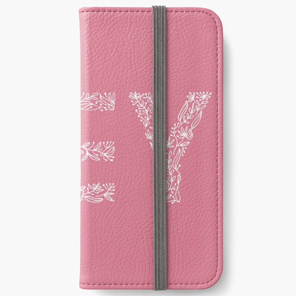 Pink Floral Pattern - Hey iPhone Wallet