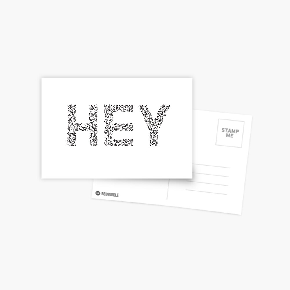 Floral Pattern - Hey Postcard
