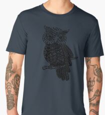 Cute Owl On Tree Men's Premium T-Shirt