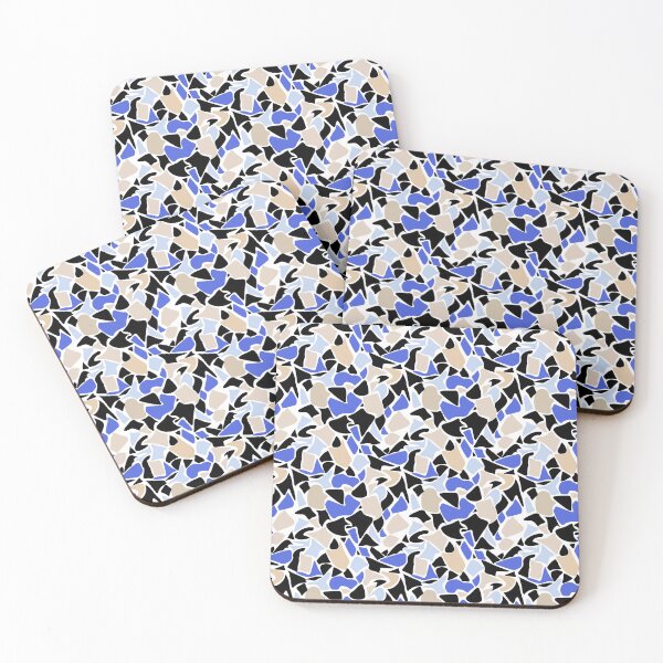 Item preview, Multi-colored, abstract, pattern, with spots, blue, beige, black, colors designed and sold by fuzzyfox.