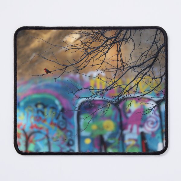 Item preview, Vermilion Flycatcher Against a Psychedelic Backdrop designed and sold by hendrickssdh.