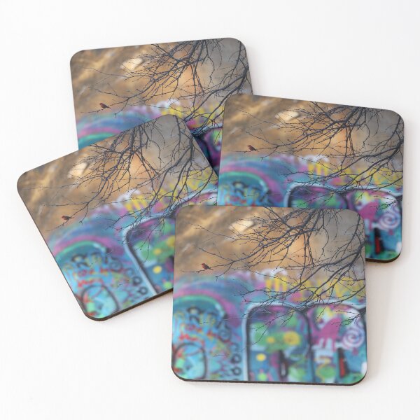 Item preview, Vermilion Flycatcher Against a Psychedelic Backdrop designed and sold by hendrickssdh.