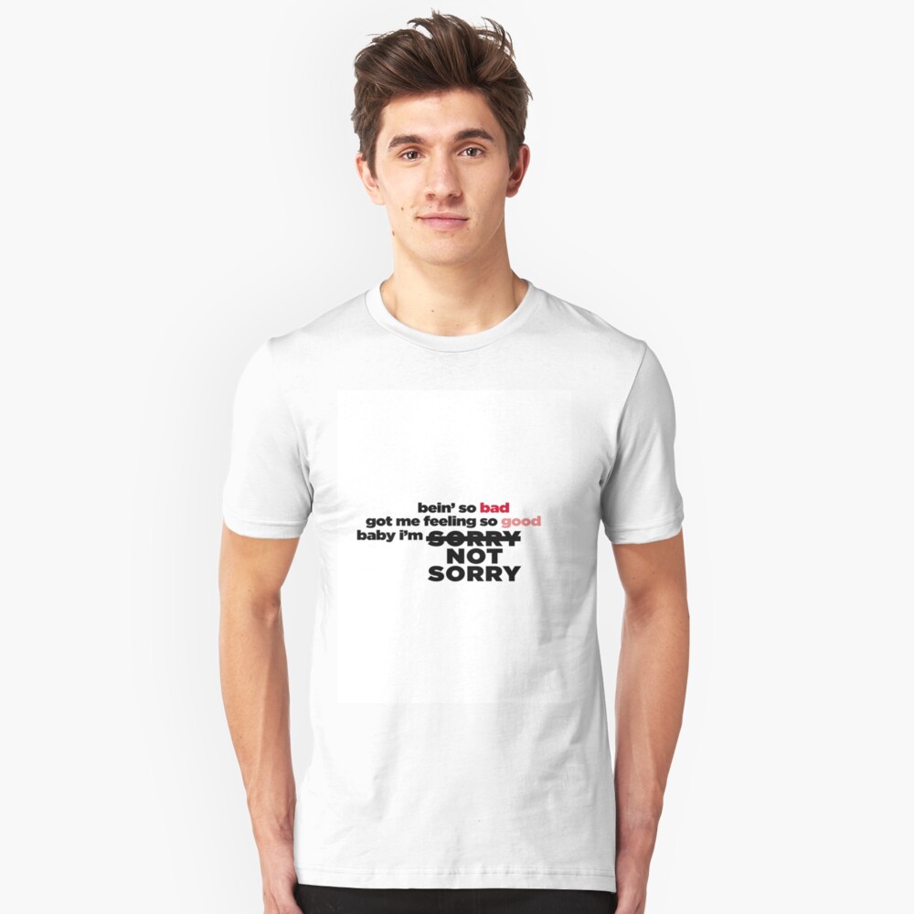 "Sorry Not Sorry - lyrics" T-shirt by avoxess | Redbubble