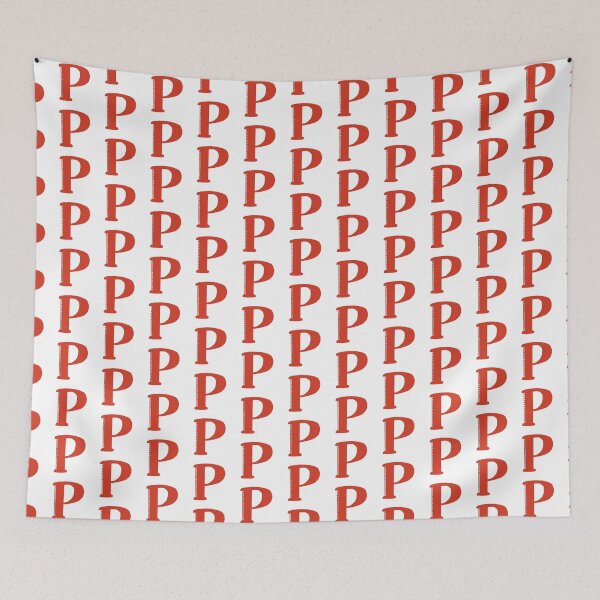 Item preview, Letter p Red initial monogram alphabet p capital p designed and sold by Antique-Gifts.