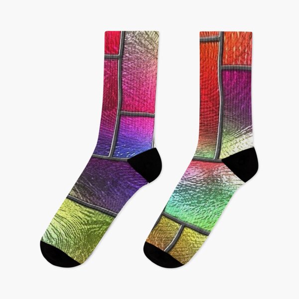 Item preview, Rainbow Rectangles & Squares Stained Glass designed and sold by DeusExMachina1.