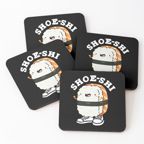 Item preview, Shoe-shi Funny Sushi Puns (Dark BG) designed and sold by punnybone.