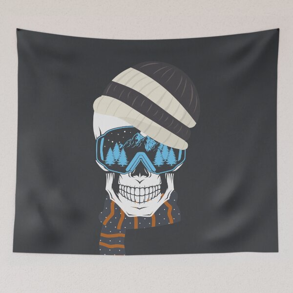Item preview, Ski or Snowboard Skull With Black And White Hat: snow, winter, yahoo! designed and sold by tmdaliggr.