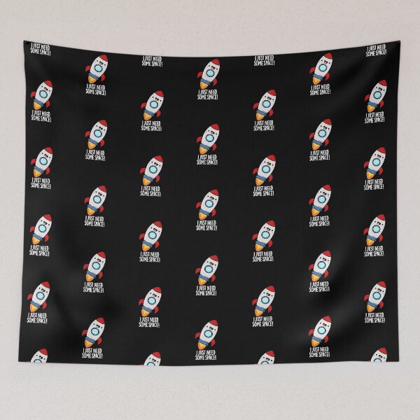 Item preview, I Just Need Some Space Funny Rocket Puns (Dark BG) designed and sold by punnybone.