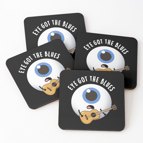Item preview, Eye Got The Blues Funny Eyeball Music Puns (Dark BG) designed and sold by punnybone.