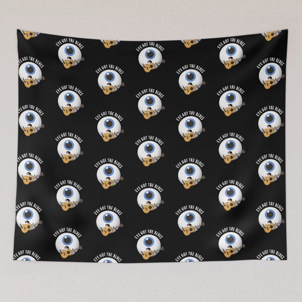 Item preview, Eye Got The Blues Funny Eyeball Music Puns (Dark BG) designed and sold by punnybone.
