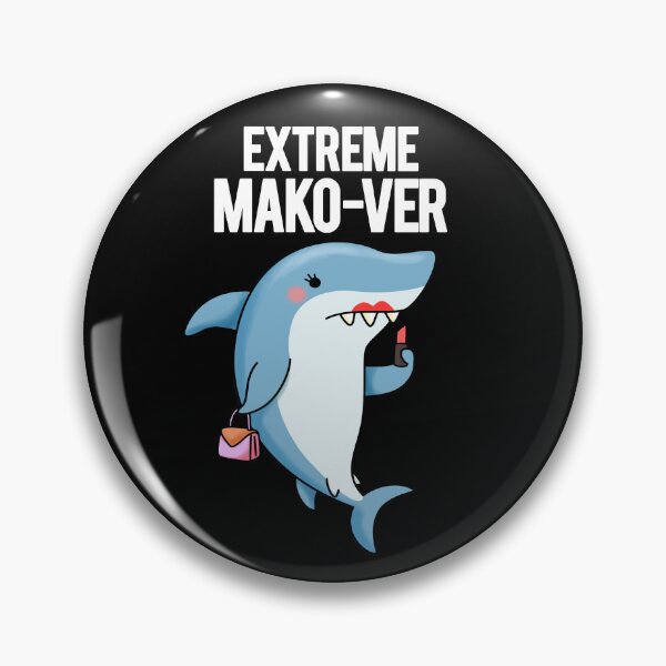 Item preview, Extreme Mako-ver Funny Shark Puns (Dark BG) designed and sold by punnybone.