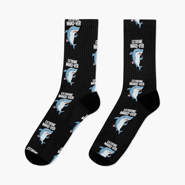 Item preview, Extreme Mako-ver Funny Shark Puns (Dark BG) designed and sold by punnybone.