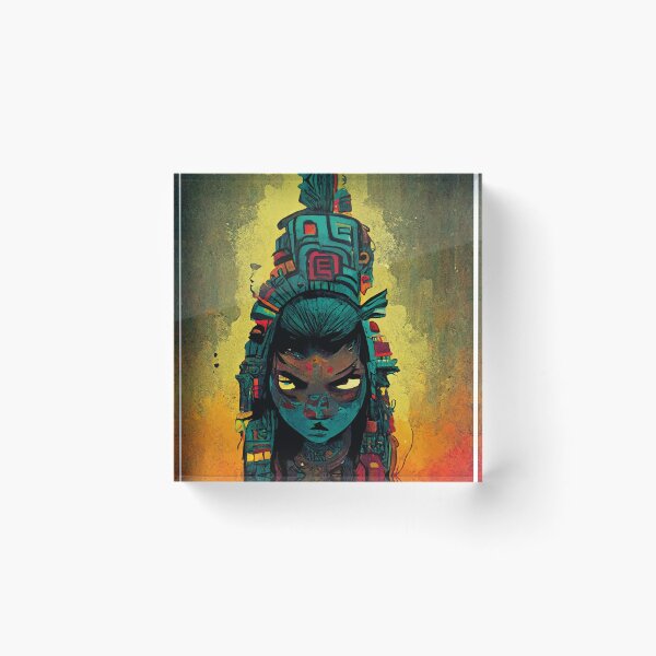 Item preview, Chalmeccacihuatl, goddess who lived in one of nine layers of the underworld.  designed and sold by MexicaVision.