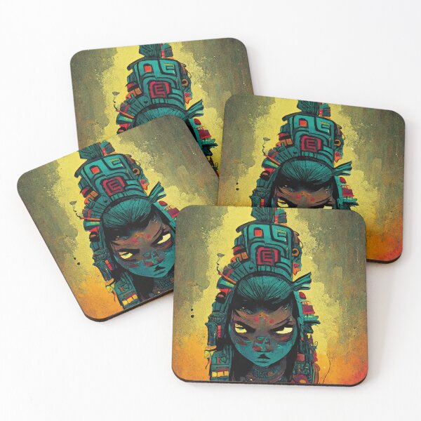 Item preview, Chalmeccacihuatl, goddess who lived in one of nine layers of the underworld.  designed and sold by MexicaVision.