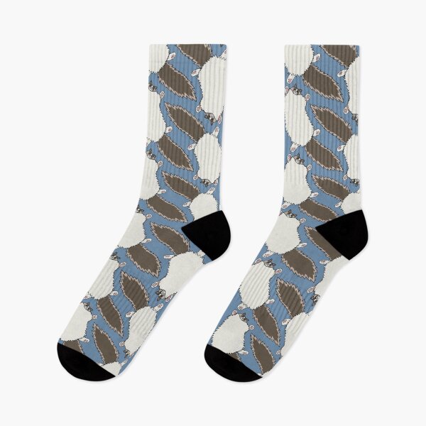 Item preview, Fluffy Ragdoll Flop Seamless Pattern - Denim Background designed and sold by EcoElsa.