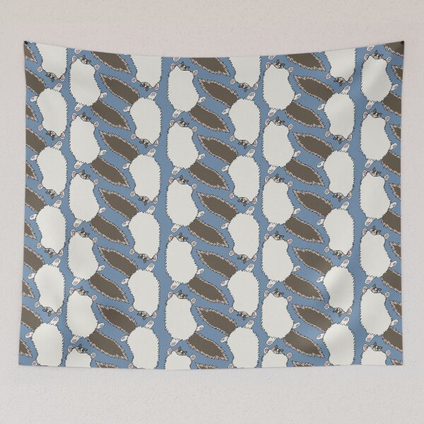 Item preview, Fluffy Ragdoll Flop Seamless Pattern - Denim Background designed and sold by EcoElsa.